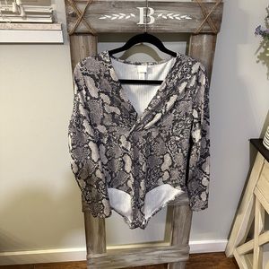 H&M Snake Print Bodysuit